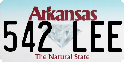 AR license plate 542LEE