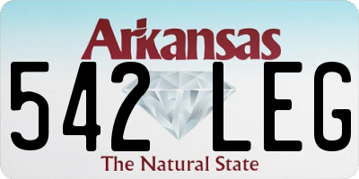 AR license plate 542LEG