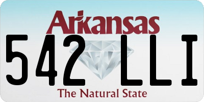 AR license plate 542LLI
