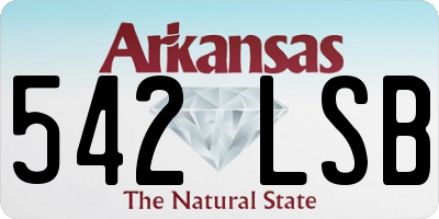 AR license plate 542LSB