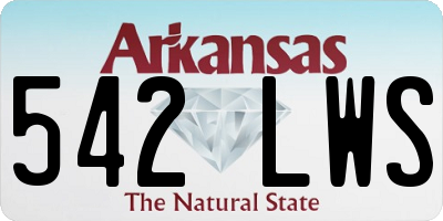 AR license plate 542LWS