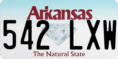 AR license plate 542LXW