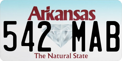 AR license plate 542MAB