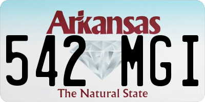 AR license plate 542MGI