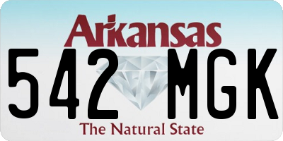AR license plate 542MGK