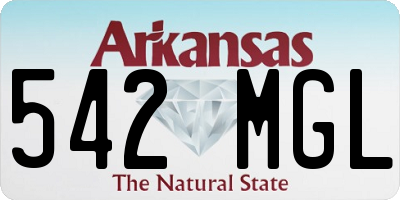 AR license plate 542MGL