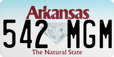 AR license plate 542MGM