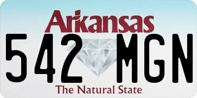 AR license plate 542MGN