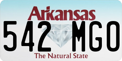AR license plate 542MGO