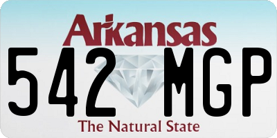 AR license plate 542MGP