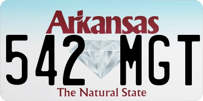 AR license plate 542MGT