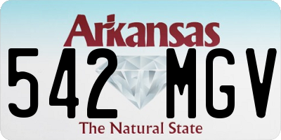 AR license plate 542MGV