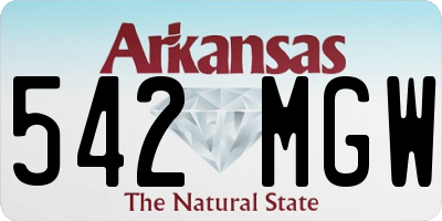 AR license plate 542MGW