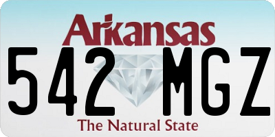 AR license plate 542MGZ
