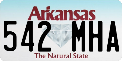 AR license plate 542MHA