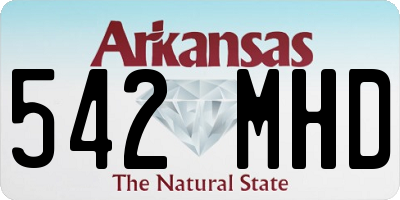 AR license plate 542MHD