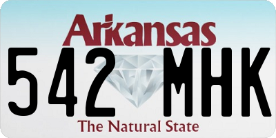 AR license plate 542MHK