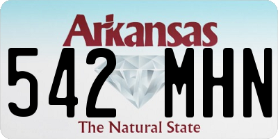 AR license plate 542MHN