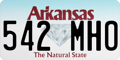 AR license plate 542MHO
