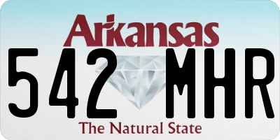 AR license plate 542MHR