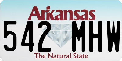 AR license plate 542MHW
