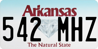 AR license plate 542MHZ