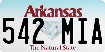 AR license plate 542MIA