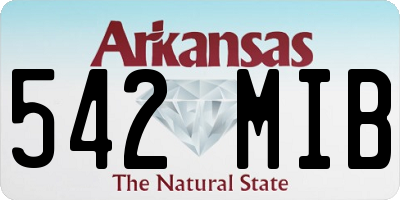 AR license plate 542MIB