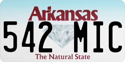 AR license plate 542MIC
