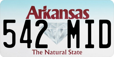 AR license plate 542MID