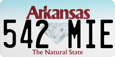 AR license plate 542MIE