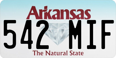 AR license plate 542MIF
