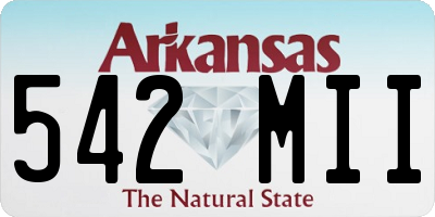 AR license plate 542MII