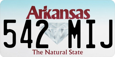 AR license plate 542MIJ