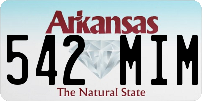 AR license plate 542MIM