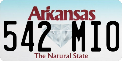 AR license plate 542MIO
