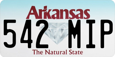 AR license plate 542MIP