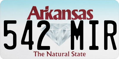 AR license plate 542MIR