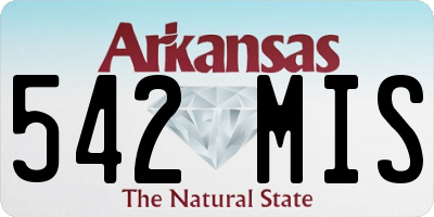 AR license plate 542MIS