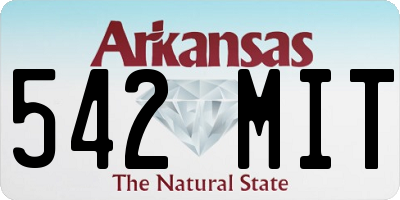 AR license plate 542MIT