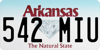 AR license plate 542MIU