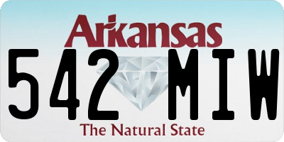 AR license plate 542MIW