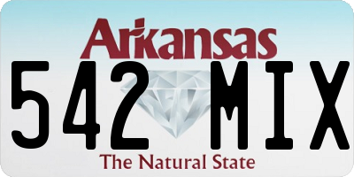 AR license plate 542MIX