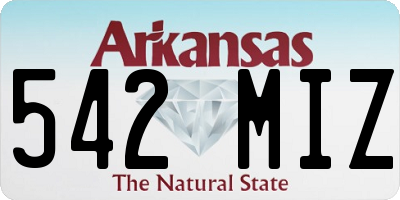 AR license plate 542MIZ