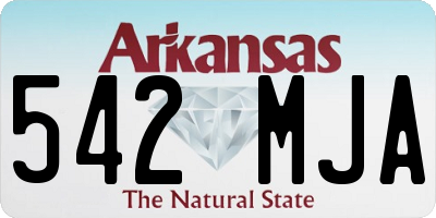 AR license plate 542MJA