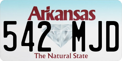 AR license plate 542MJD