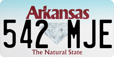 AR license plate 542MJE