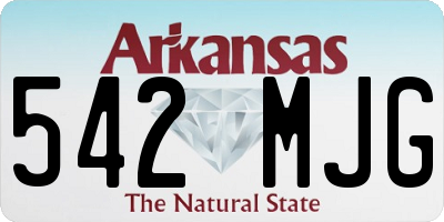 AR license plate 542MJG