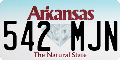 AR license plate 542MJN