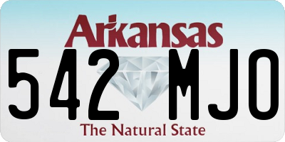 AR license plate 542MJO